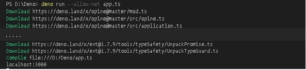 Frameworks in Deno