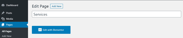pages option for getting into page tab.