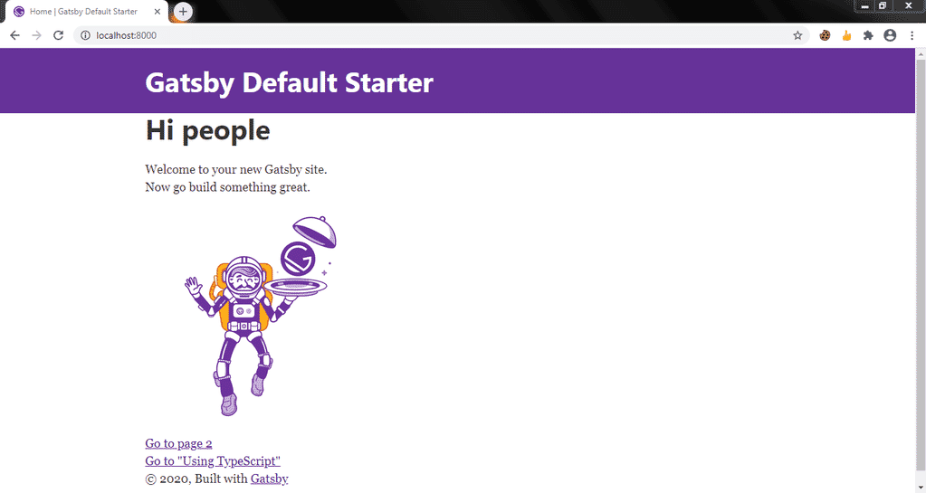 how to create static website in gatsby