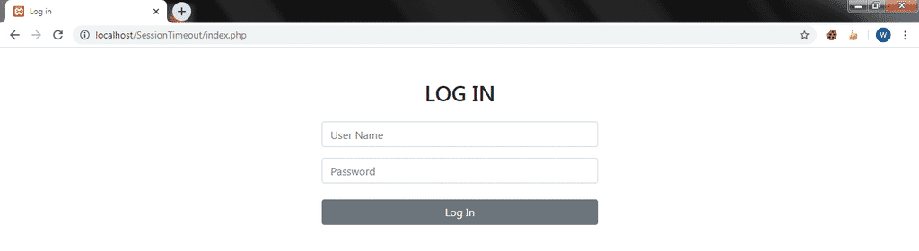 login form tab