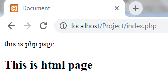 output image of HTML, PHP linked file