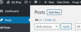 Post bar to add recent post.