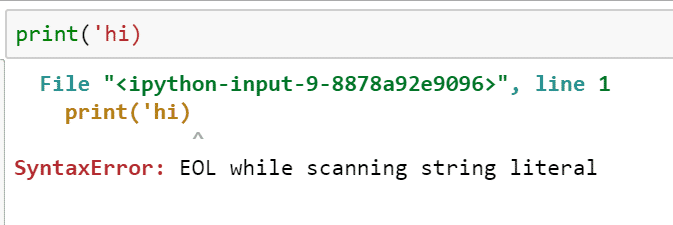 fix syntax errors in python.