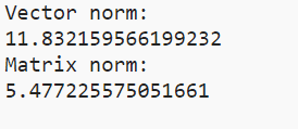 Vector matrix norm