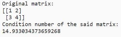 Original matrix