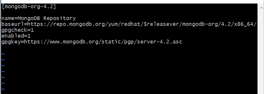 mongodb setting page