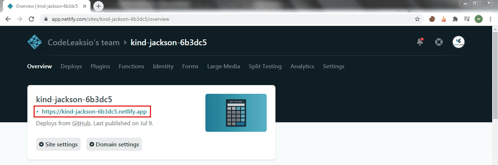 deploy site ready