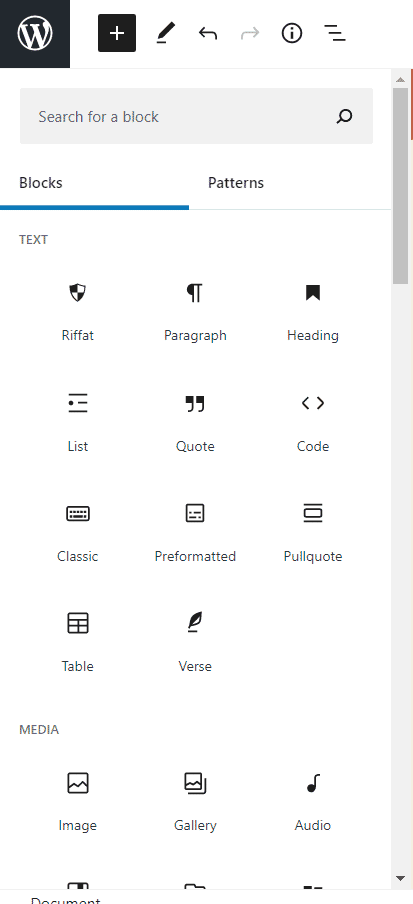 add block in gutenberg