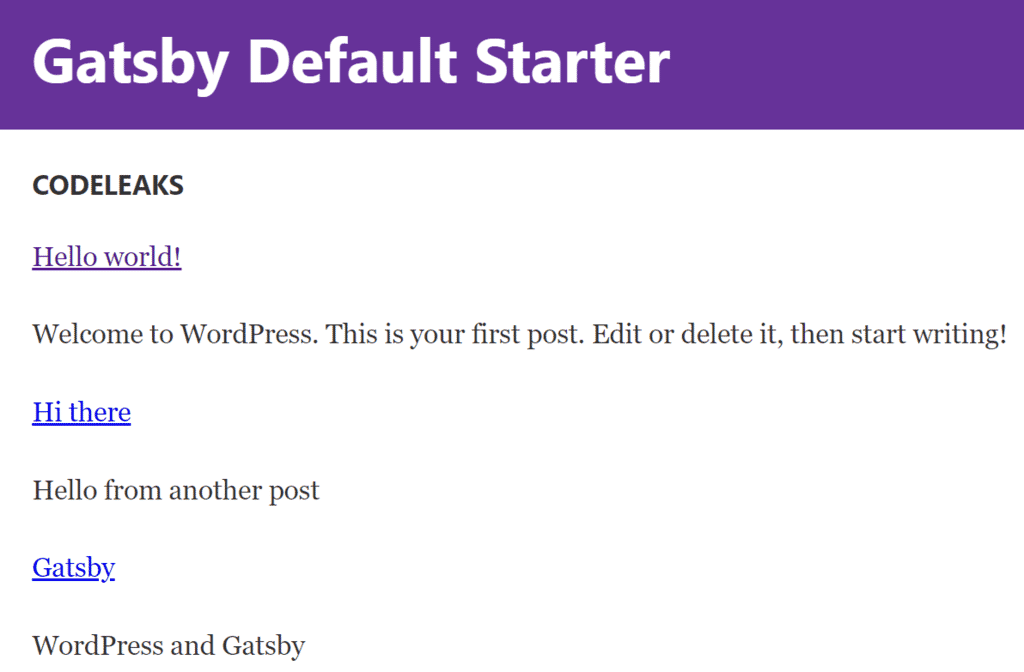 gatsby posts from wordpress