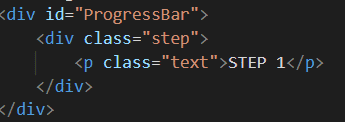 adding text inside the step div