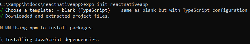 expo init reactnativeapp