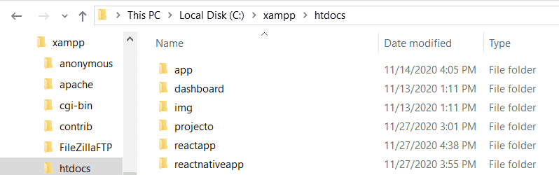 htdocs folder