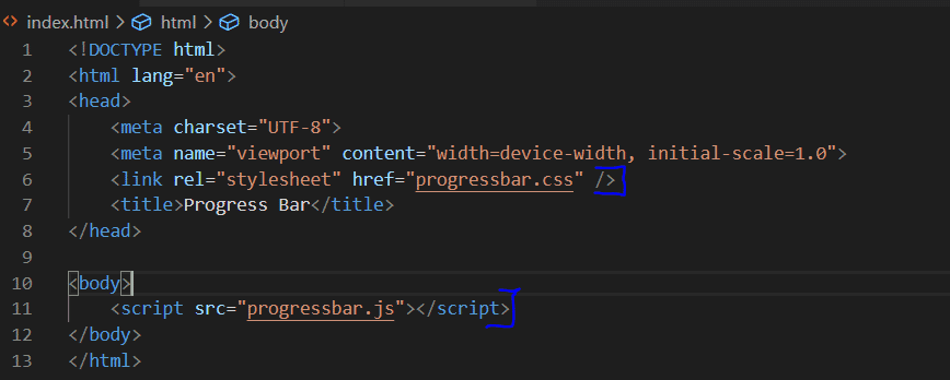 adding css and js to the html page