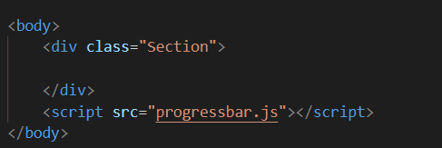 creating section div